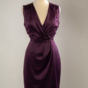 Purple Faux Wrap Cocktail Dress Size 10
